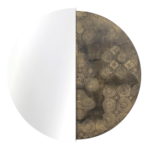 Geometric Gold Eclisse 900 Round Mirror by Disain1971