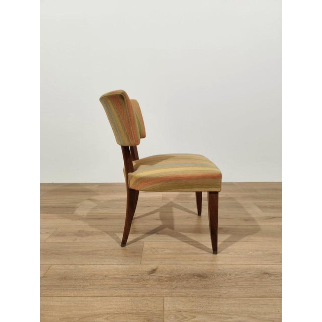Vintage Italian Chairs in Walnut, 1940s, Set of 4 For Sale - Image 4 of 10