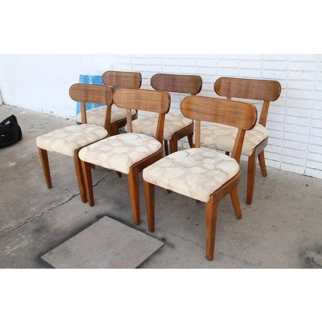 Mid-Century Modern 1950s Set of 6 239-4 Edward Wormley Precedent by Drexel Dining Chairs For Sale - Image 3 of 11