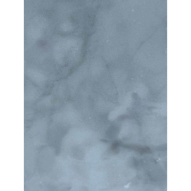 Rh Aero Stone Round Dining Table | Italian Carrara Marble Top, Antique Brass Base | Open Box For Sale - Image 13 of 15