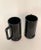 Indiana Glass Company Mid-Century Black Glass Mugs- Set of 2 For Sale - Image 4 of 5