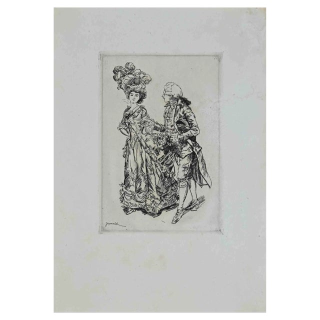 Pierre Georges Jeanniot, Scene from The Life of Casanova, Etching, Early 20th Century For Sale