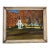Vintage Autumn Church Landscape Painting by Lou Kelley For Sale