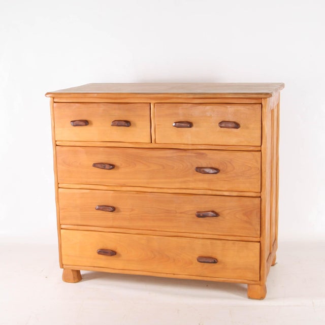 Chest of Drawers in Elm, 1980s For Sale - Image 4 of 16