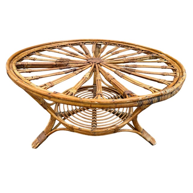Rattan Coffee Table, Spain, 1960s For Sale - Image 16 of 16