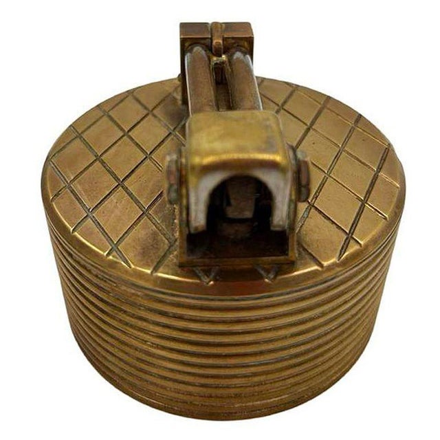Mid-Century "Brilux" for Dunhill Brass Lift-Arm Table Lighter, Switzerland For Sale In Los Angeles - Image 6 of 11