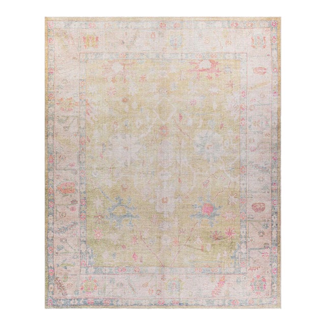 Kemer Machine Woven Rug Light Pink 8x10 For Sale