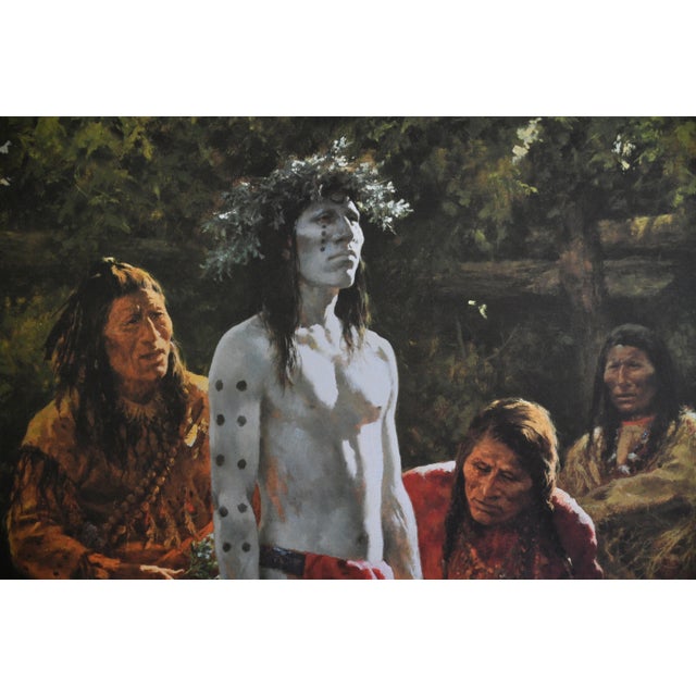 Native American Howard Terpning "Preparing for the Sun Dance" Signed Limited Edition Print - Sacred Ceremony For Sale - Image 3 of 7