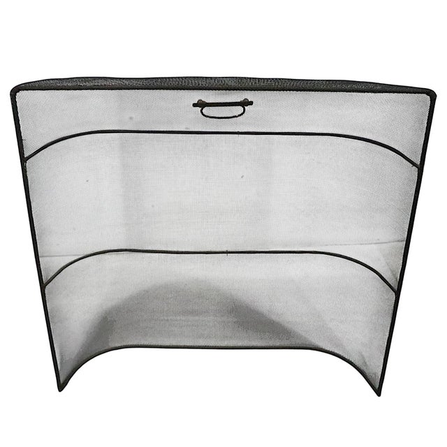 American Stationary Fireplace Screen Spark Gard For Sale - Image 3 of 11