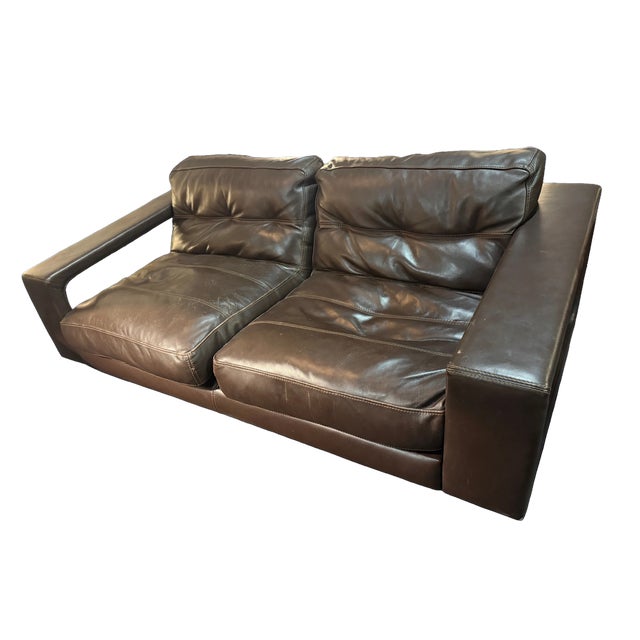 Two-Seater Leather Sofa by Paul Daveluy for Steiner, Paris, 1970s For Sale - Image 6 of 6