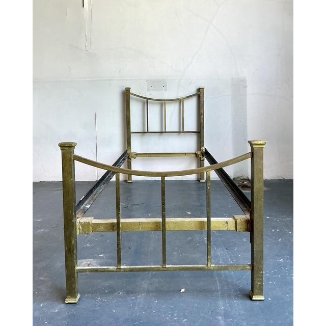 Mid 20th Century Vintage Boho Brass Daybed For Sale - Image 5 of 8