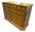 1970s Barbara Barry for Baker Mid Century Diamond Gold Leaf Cabinet Credenza, Attributed For Sale