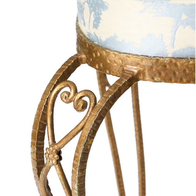 Mid-Century Modern Vintage Brass Stools in the Style of Pier Luigi Colli - Set of 2 For Sale - Image 3 of 3