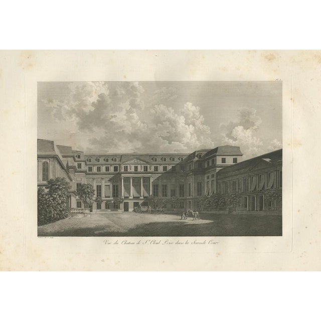 Louis-Pierre Baltard, View of the Château De Saint-Cloud from the Second Courtyard, 1803, Engraving For Sale - Image 10 of 10