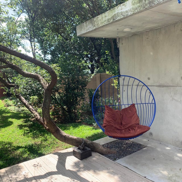 Modern, Minimal Outdoor Hanging Bubble Shaped Swing Chair Chairish