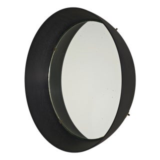 Mid-Century Ebanil Wall Mirror by Gino Colombini for Kartell, Milan, Italy, 1960s For Sale