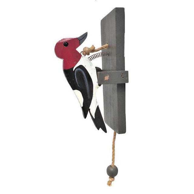 Handmade Woodpecker Pull String Door Knocker Chairish