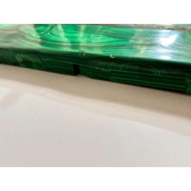 Large Early 20th Century Malachite & Carrara Marble Chess Board, 1920s For Sale - Image 6 of 13