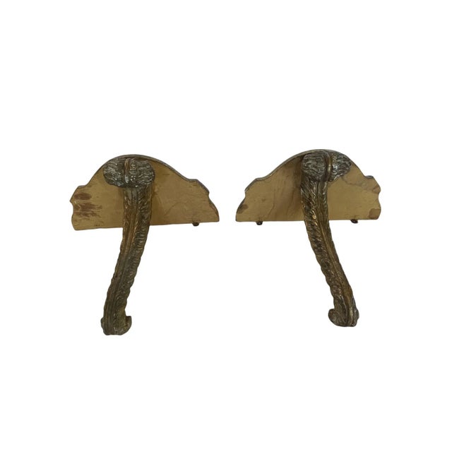 Wood 1950s Italian Console Wall Brackets - a Pair For Sale - Image 7 of 8