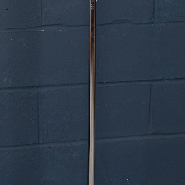 Vintage Italian Chrome Arc Floor Lamp with Opaline Shade, 1970s For Sale - Image 16 of 18