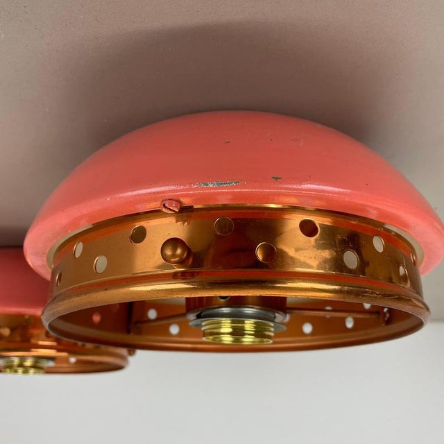 Pink Ceiling Lights in the style of Gino Sarfatti, Italy, 1950s, Set of 2 For Sale - Image 8 of 18