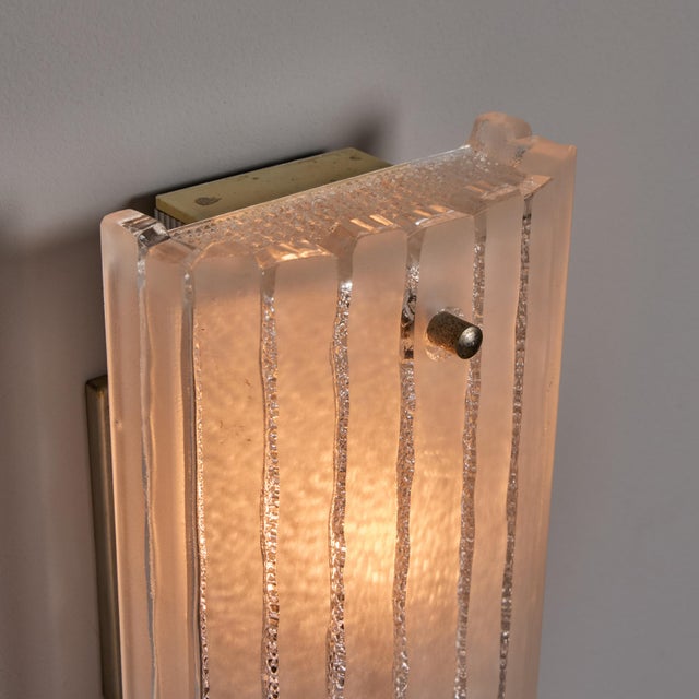 Pair of 1970s Hoffmeister Leuchten Sculptural Glass Wall Lamps For Sale - Image 16 of 18