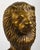 A very appealing vintage gold tone, cast stone, Leo the Lion sculpture. Solid and heavy. Suitable for outdoor or indoor...