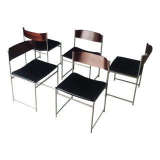 Mid-Century Modern SM08 Dining Chair Set by Cees Braakman for Ums Pastoe, Netherlands, 1960s, Set of 5 For Sale