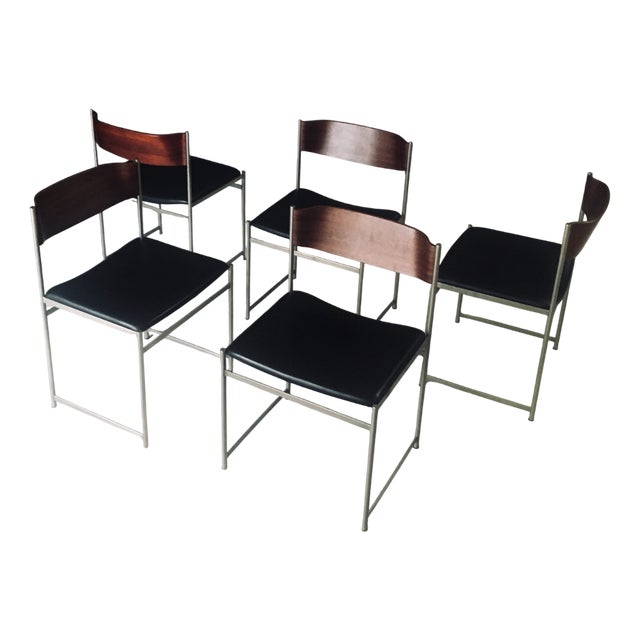 Mid-Century Modern SM08 Dining Chair Set by Cees Braakman for Ums Pastoe, Netherlands, 1960s, Set of 5 For Sale