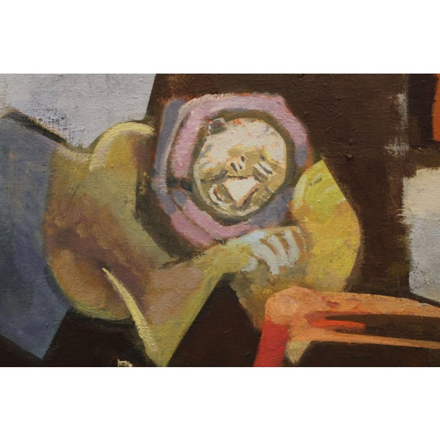 Victor Karnauh, Conversation #2, Oil on Canvas For Sale - Image 6 of 10