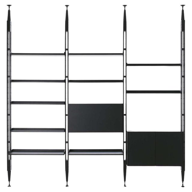 Modular Bookcase in Black Stained Ask by Franco Albini for Cassina For Sale - Image 11 of 11