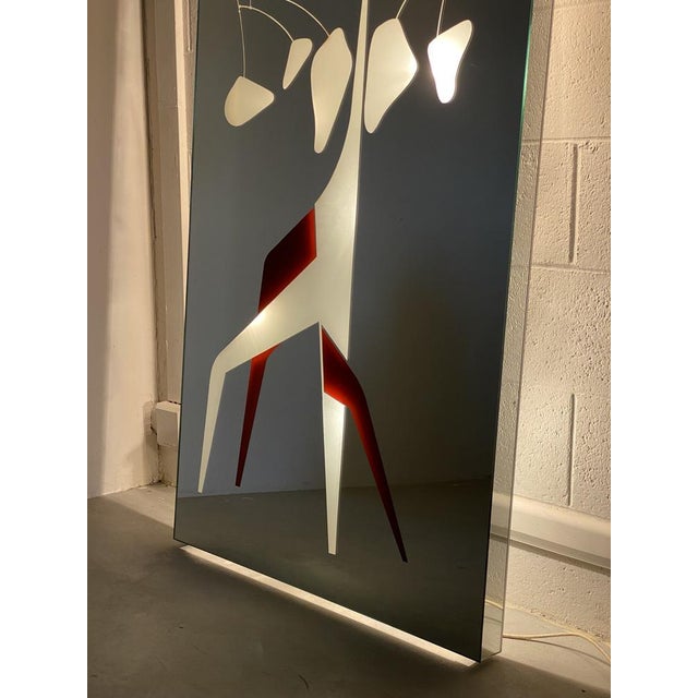 Backlit Mirror Coat Rack, 1980s For Sale - Image 9 of 18