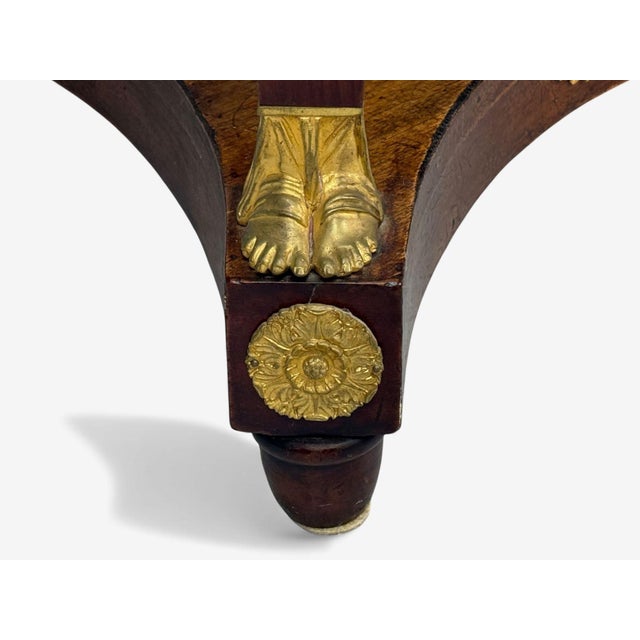French Empire Revival, Center Table, Bronze, Mahogany, Marble, France, 19th C. For Sale - Image 11 of 13