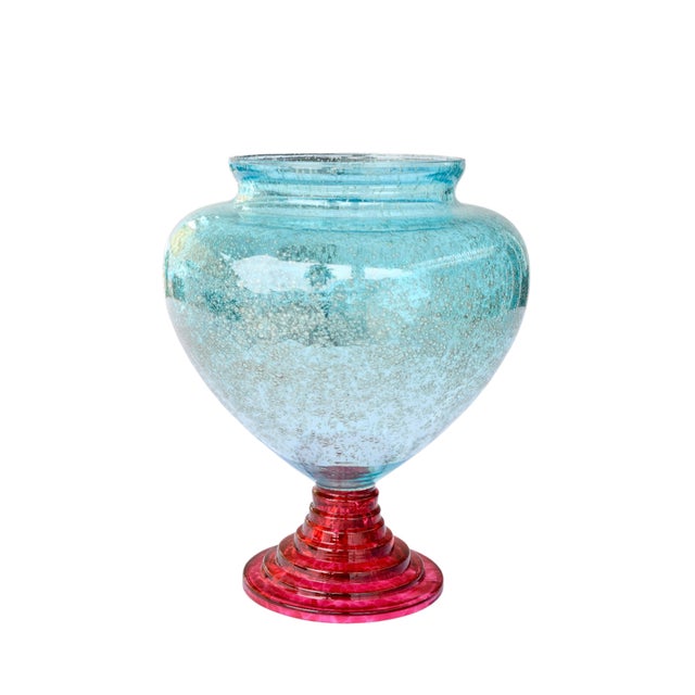 Italian Dolbi Cashier Italian Art Glass Vase For Sale - Image 3 of 9