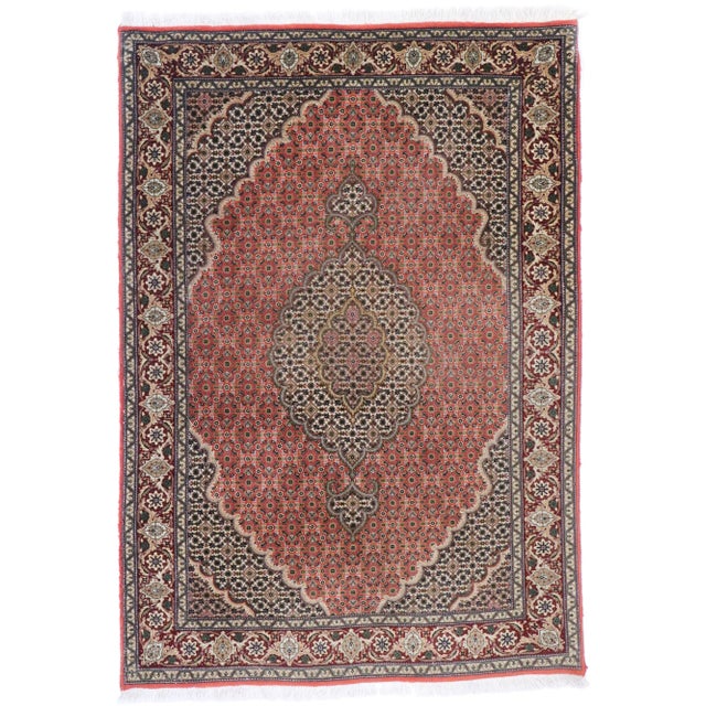 Vintage Persian Mahi Tabriz Rug - 03'04 X 04'09 For Sale - Image 9 of 9