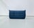 French Togo 2-Seater Sofa in Blue Corduroy attributed Michel Ducaroy for Ligne Roset, 1970s For Sale - Image 10 of 12