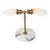 Vintage Natural Shell Brass and Marble Nightlight Table Lamp For Sale