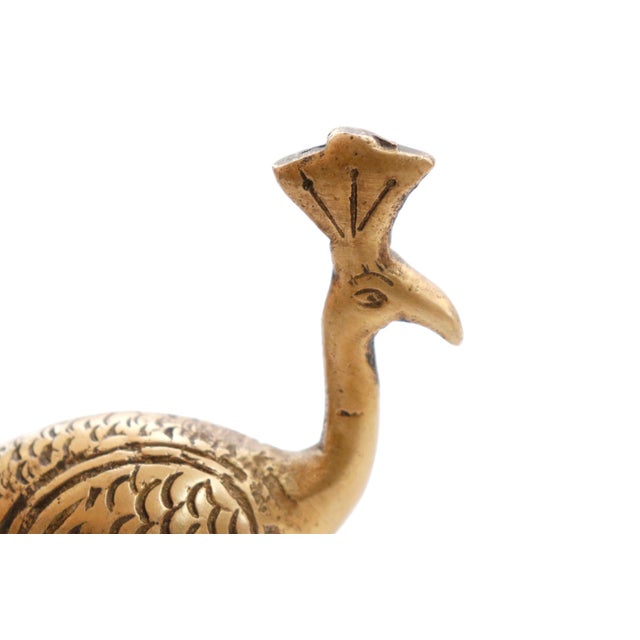Brass Peacock Door Knocker For Sale - Image 4 of 5