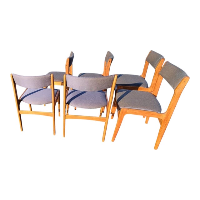 1950s Mid-Century Danish Teak Dining Table Chairs – Scandinavian Modern Set For Sale - Image 11 of 18