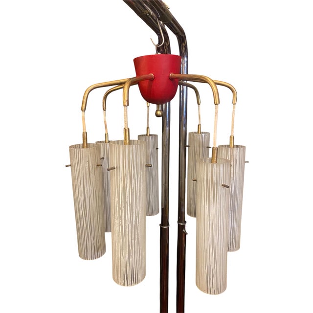 Mid-Century Modern Hanging Lamp in Brass and Glass, 1950s For Sale - Image 17 of 18