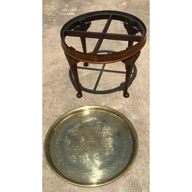 Brass Mid Century Brass Tray Table For Sale - Image 8 of 9