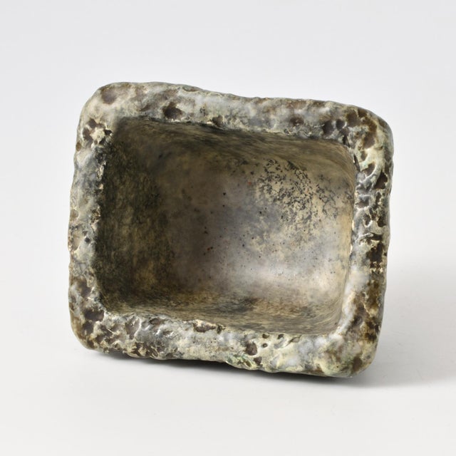 Brown Brutalist Studio Pottery Bowl by André Guiron, 1960s For Sale - Image 8 of 11