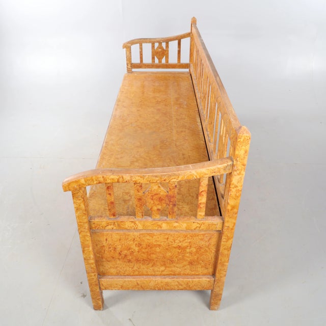 Antique Swedish Marbled Bench, 1890s For Sale - Image 5 of 9