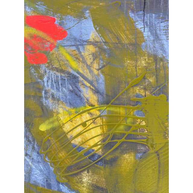 Abstract Expressionism Mirtha Moreno Original Oil Painting on Panel Titled: AbEx 211 2022 For Sale - Image 3 of 12