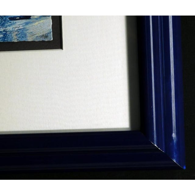 Earl Biss "War Flag on Broken Water" Hand Signed Landscape Framed Make an Offer For Sale - Image 4 of 5