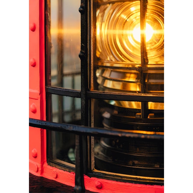 Not Yet Made - Made To Order Red Lighthouse Beacon Detail, Coastal Architectural Art Print, 24″ × 36″ Reproduction For Sale - Image 5 of 7