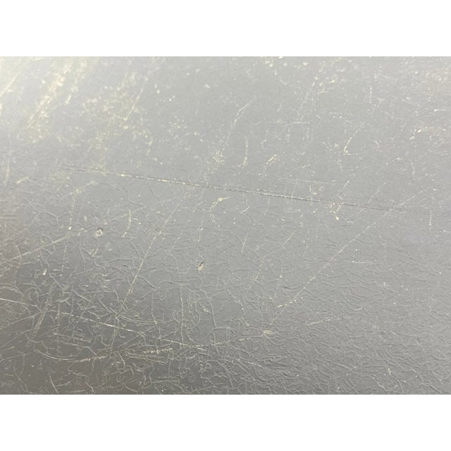 Vintage Brandt Campaign Style X-Base Writing Desk With Brass Details For Sale - Image 14 of 14