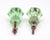 Vintage cabinet or drawer knobs made of green glass with a hexagon shape. The original mounting nuts are included. Good...