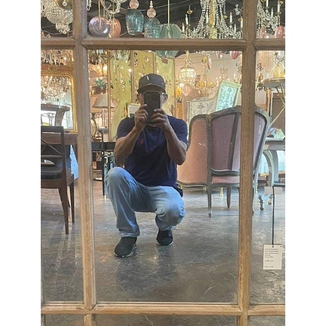 Mid 20th Century Vintage French Pine and Gesso Mirror For Sale - Image 5 of 9