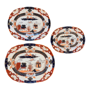Set of 3 Mason’s Ironstone Platters, Circa 19th Century